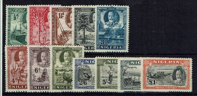 Image of Nigeria & Territories ~ Nigeria SG 34/45 VLMM British Commonwealth Stamp